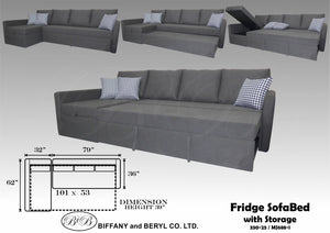 Fridge Sofa Bed with Storage
